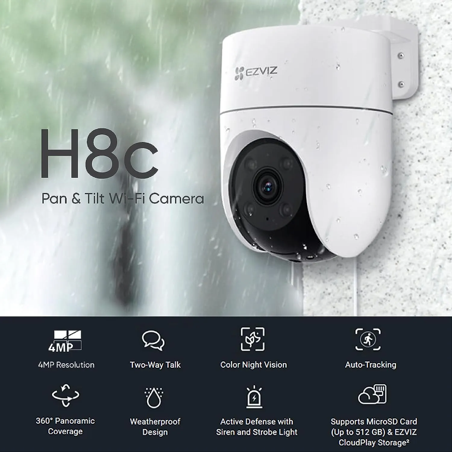 CAMERA WIFI EZVIZ H8C – CS-H8c-R100-1J4WKFL 2K