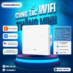 CÔNG TẮC WIFI THÔNG MINH - 1 KÊNH 10A - MÀU ĐEN/TRẮNG