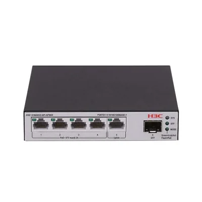 Switch H3C LS-1600V2-6P-GL – Switch 5 cổng Gigabit, quản lý Cloudnet, chính hãng tại Đà Nẵng