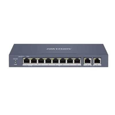 Switch PoE Hikvision DS-3E1310HP-EI – 8 cổng PoE, 2 uplink Gigabit, hỗ trợ 90W Hi-PoE
